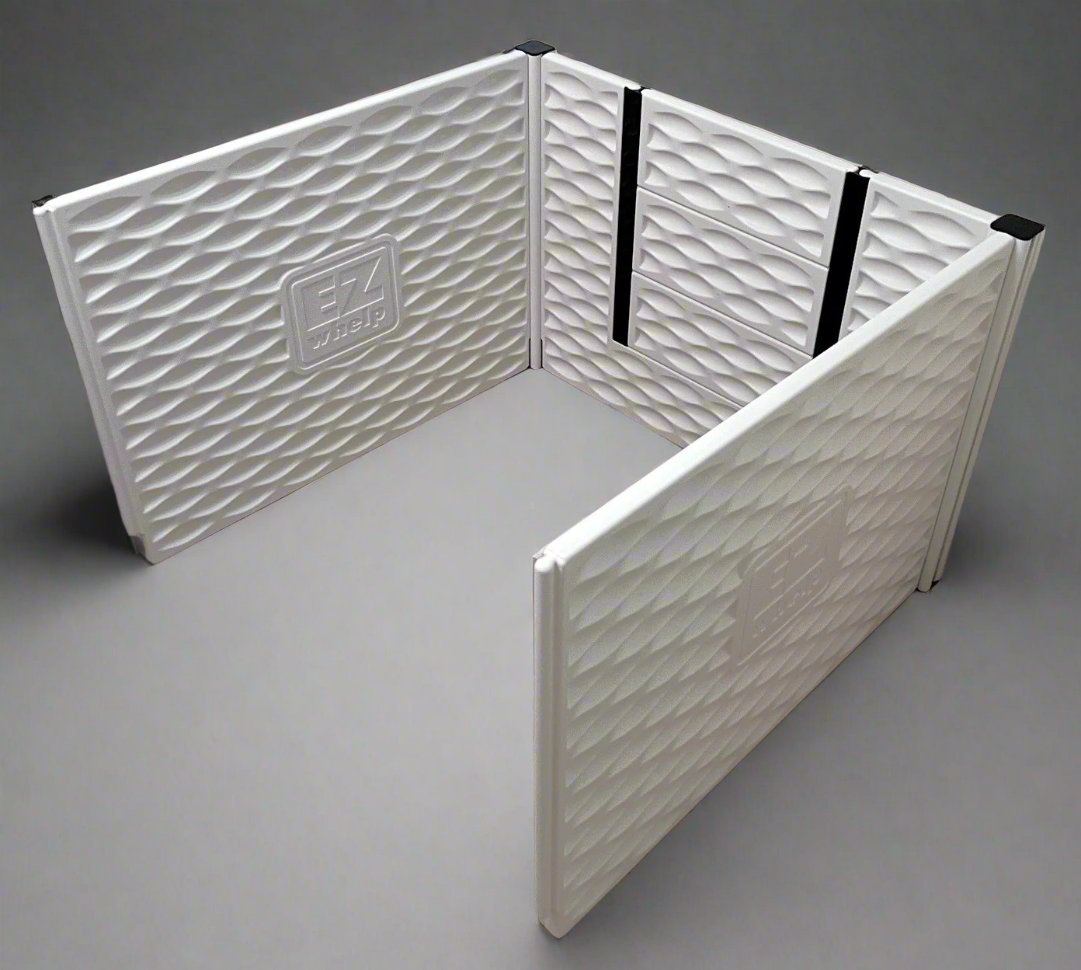 White foam core board with textured surface and 'EZ' branding on a gray background