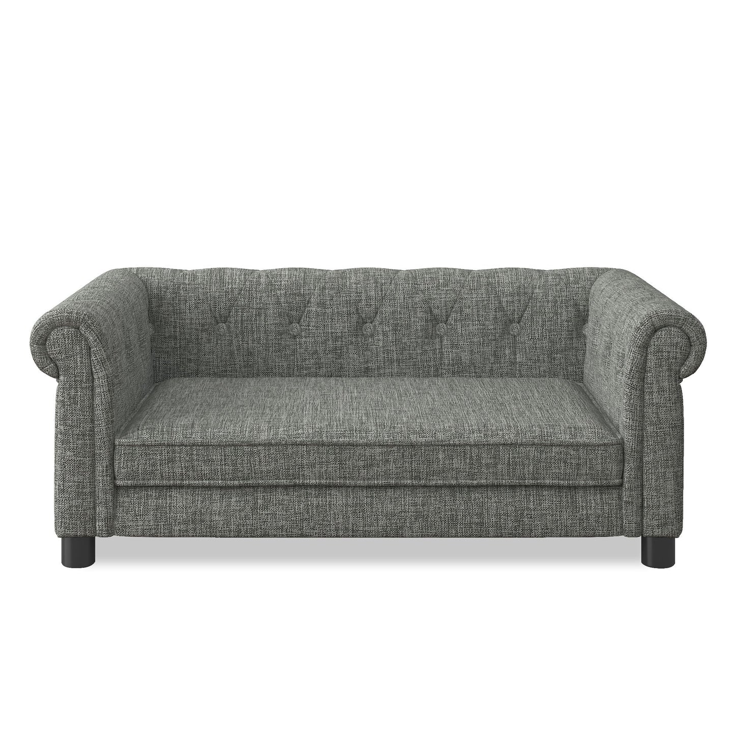 Gray sofa on a white background