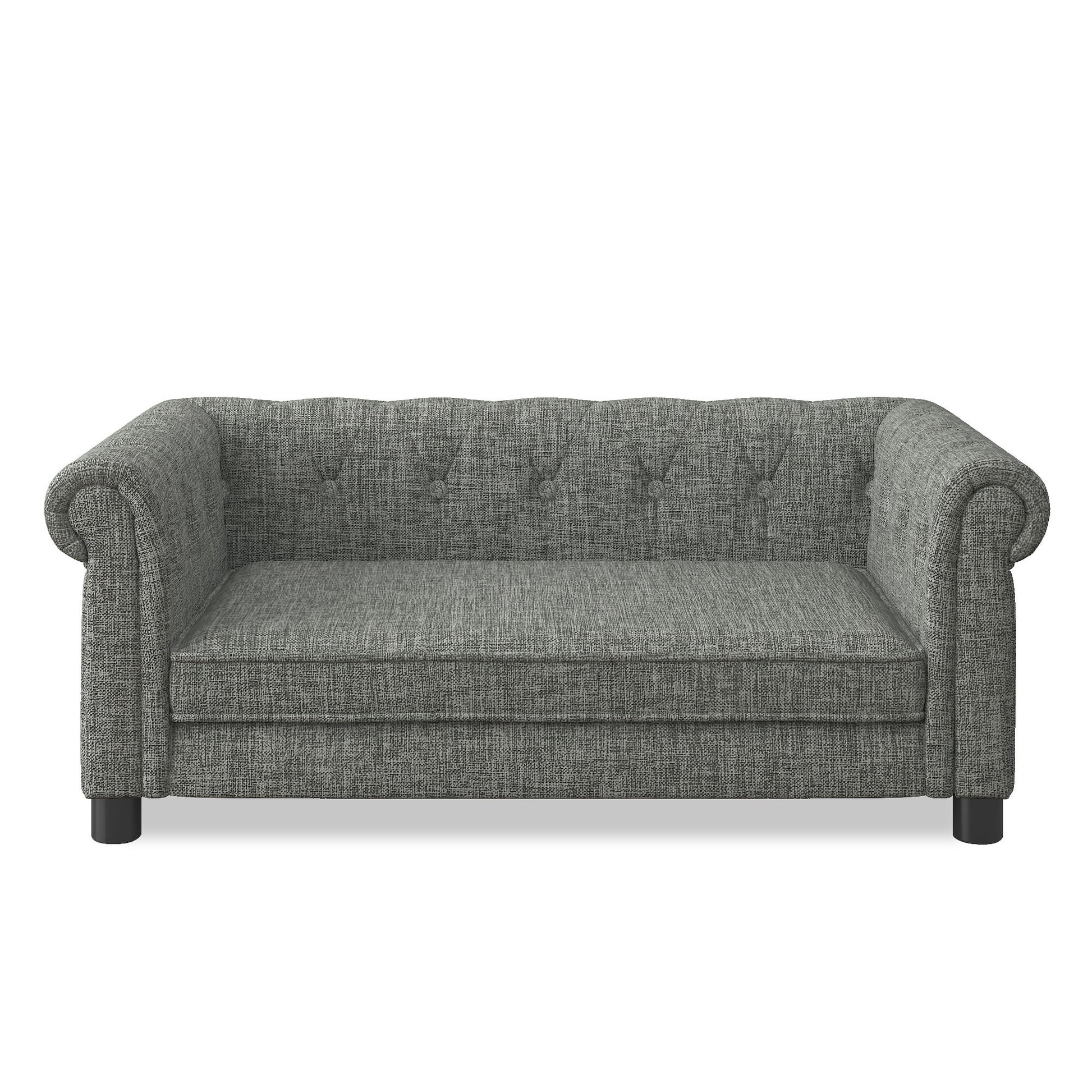Gray sofa on a white background