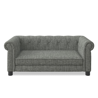 Gray sofa on a white background