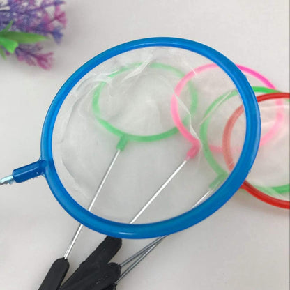 Colorful butterfly nets on a white background