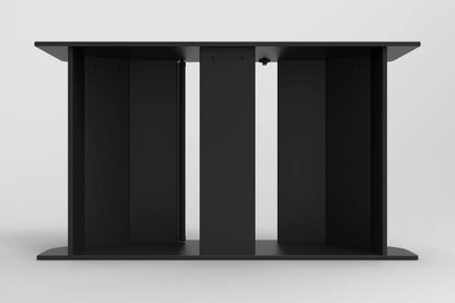 Black computer desk on a white background