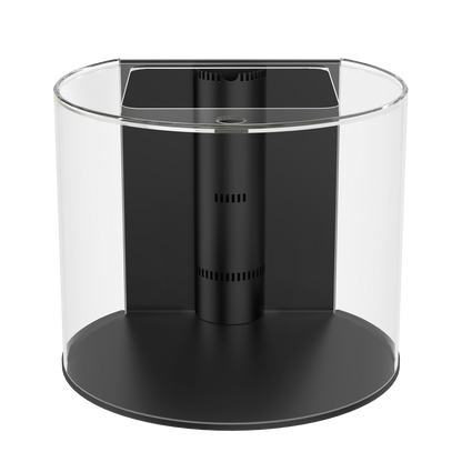 90 Gallon Glass 3/4 Cylinder Round Aquarium With Stand and Canopy