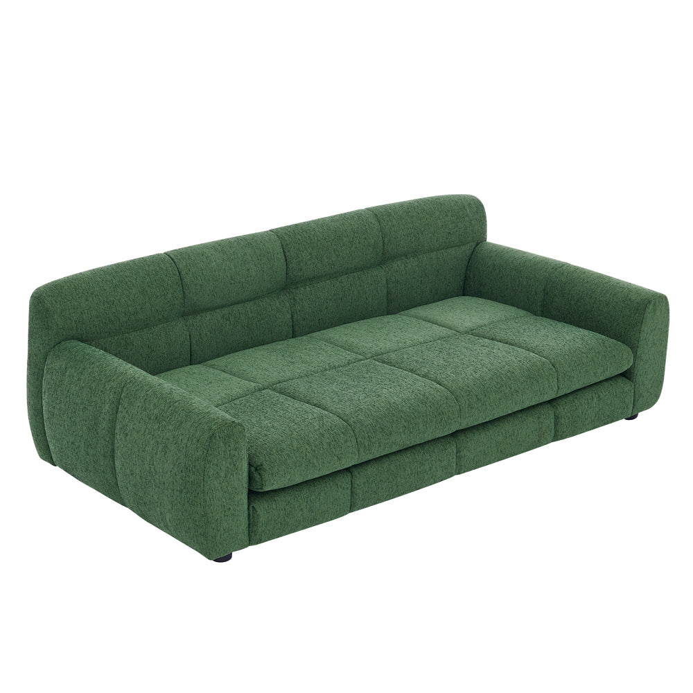 Green sofa on a white background
