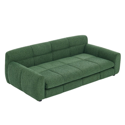 Green sofa on a white background