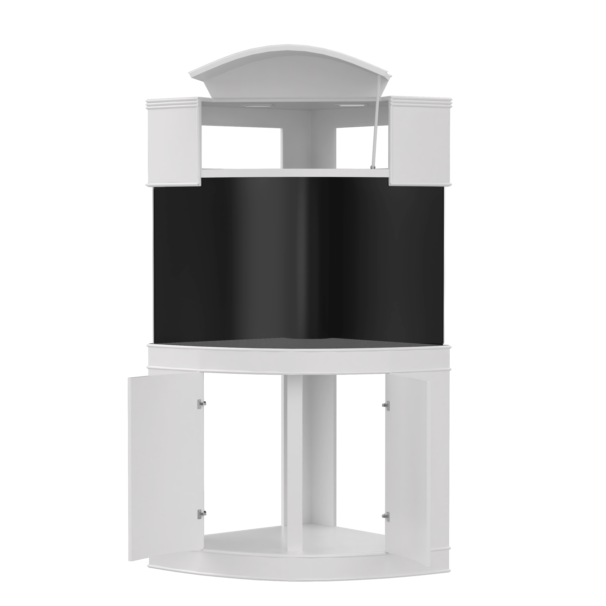 440 Gallon Glass Corner Reef-Ready Aquarium in Rose Cherry