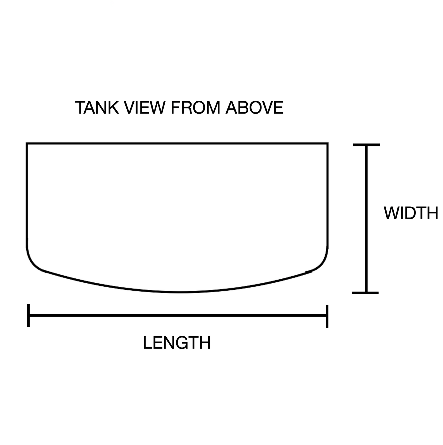 140 Gallon Seamless Glass Bowfront Aquarium