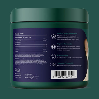 Back label of a green container with text and a barcode on a dark green background