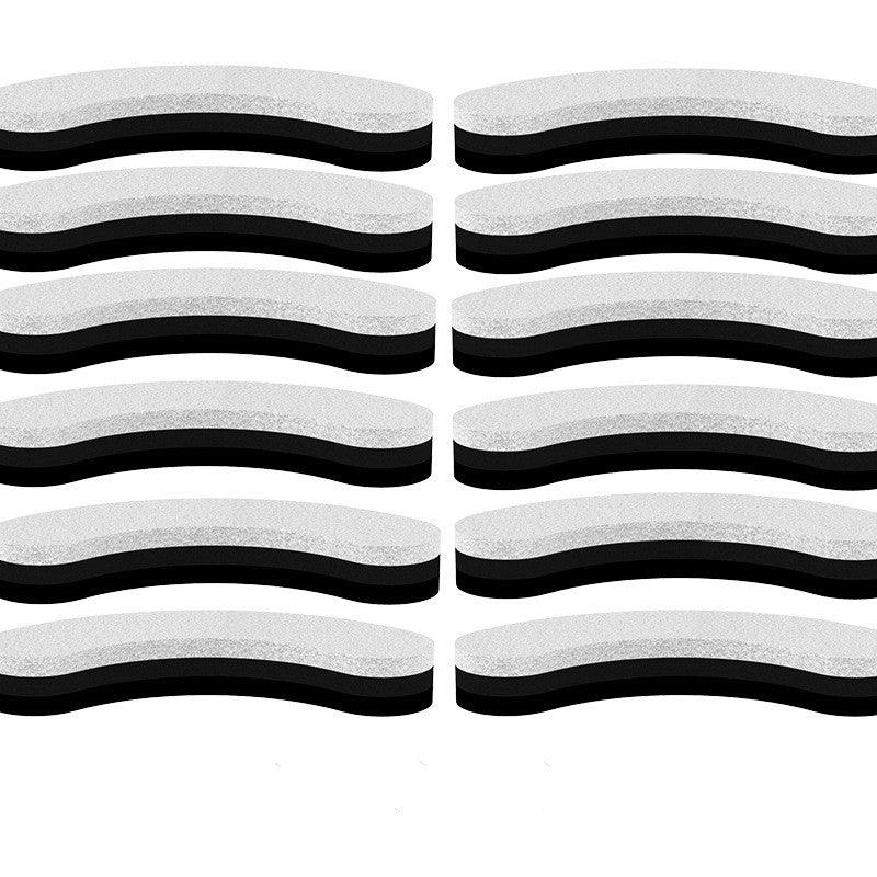 Set of black and white wavy line patterns on a white background