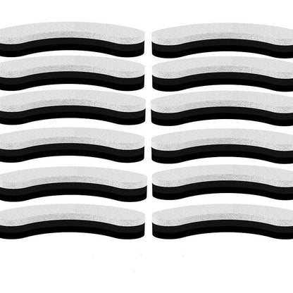 Set of black and white wavy line patterns on a white background