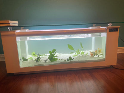 WARRANTY INCLUDED! 45 gallon GLASS rectangle table aquarium fish tank