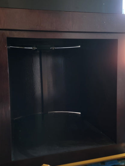 AQUA VIM 133-Gallon Reef-Ready ¾ Cylinder Round Aquarium + Sump | Rose Cherry Furniture