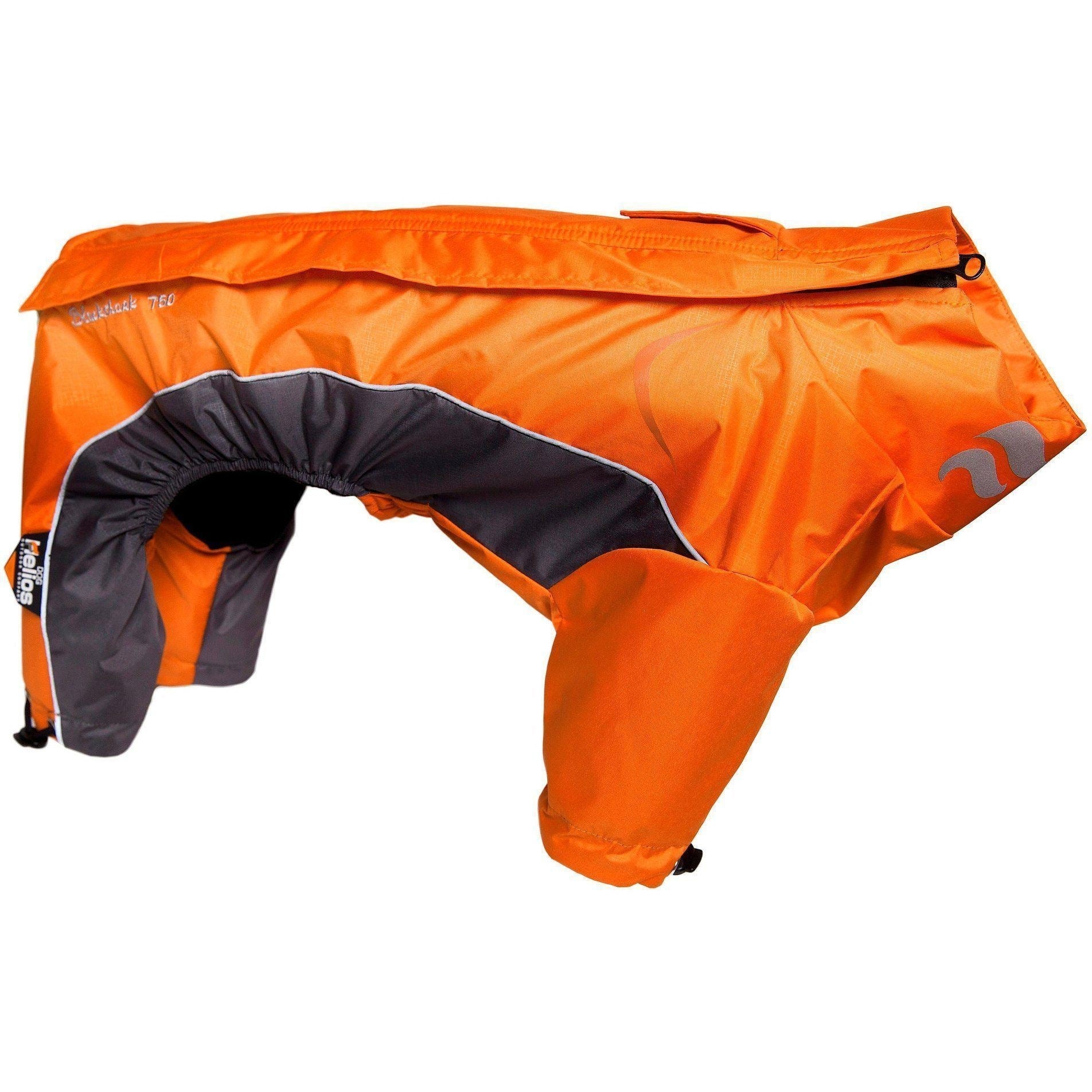 Orange and gray dog coat on a white background