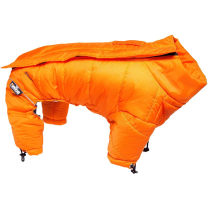 Orange dog coat on a white background