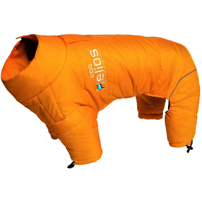 Orange dog coat on a white background