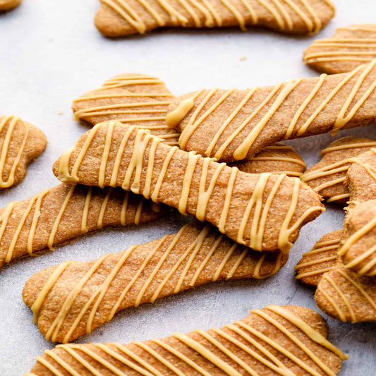 Peanut Butter Dipped Organic Dog Bones