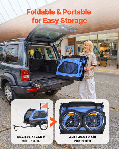 Portable pet carrier being folded and unfolded with a car in the background