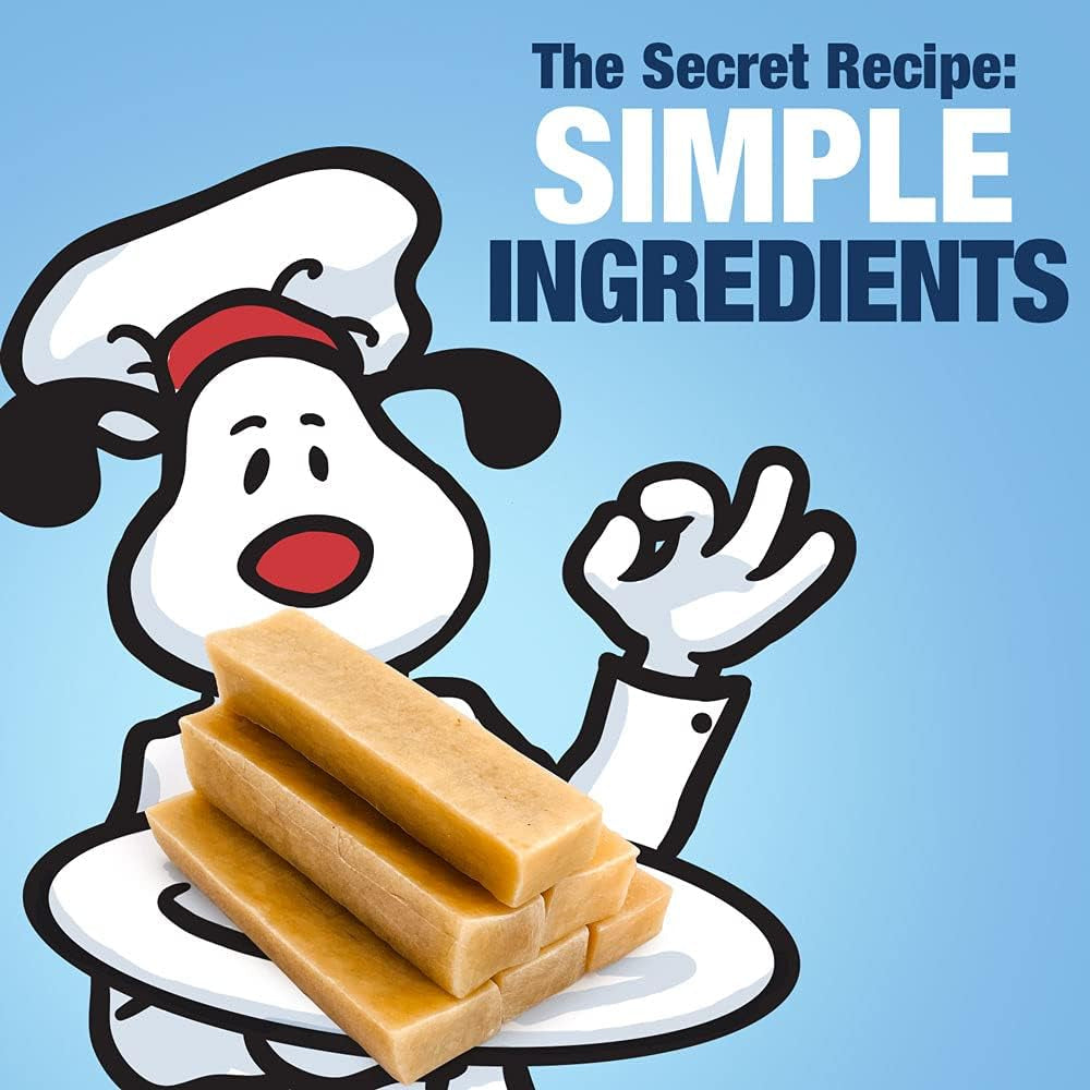 Cartoon character holding a bar of soap with 'The Secret Recipe: Simple Ingredients' text on a blue background