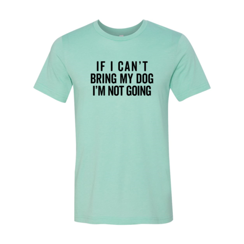 Mint green t-shirt with black text on a white background