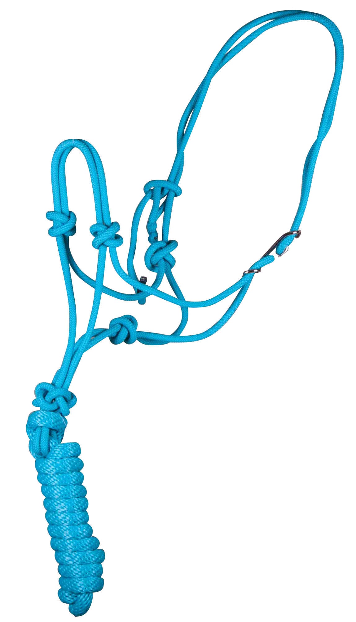 Blue rope halter on a white background