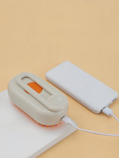 Small electronic device with a power bank on a beige background