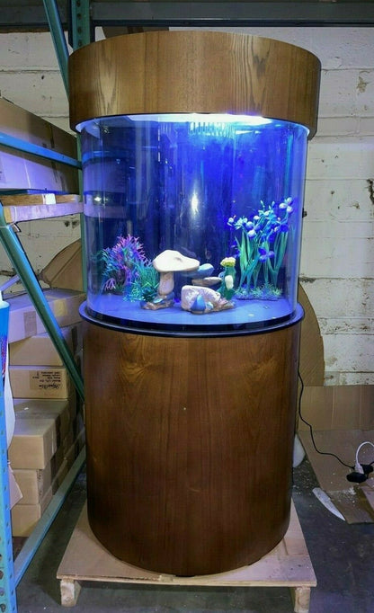 60 Gallon Half Round (Flat Sides) Reef-Ready Aquarium with Stand