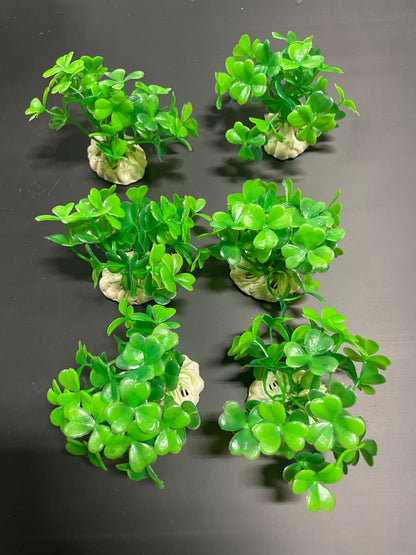 PREMIUM Small Artificial Aquarium Plants - Set of 6 - Aquatics Safe