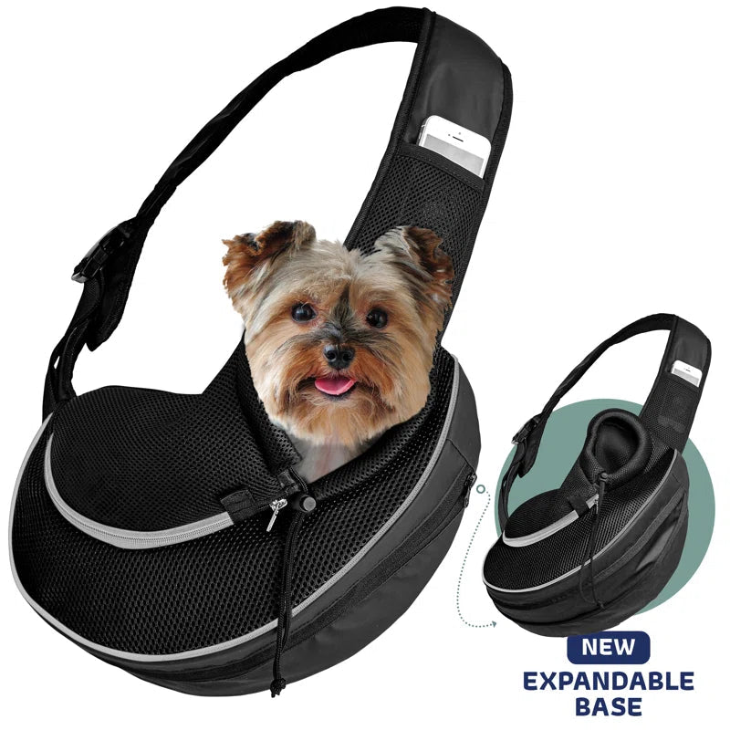 Expandable Sling Pet Carrier for Small Dogs & Cats