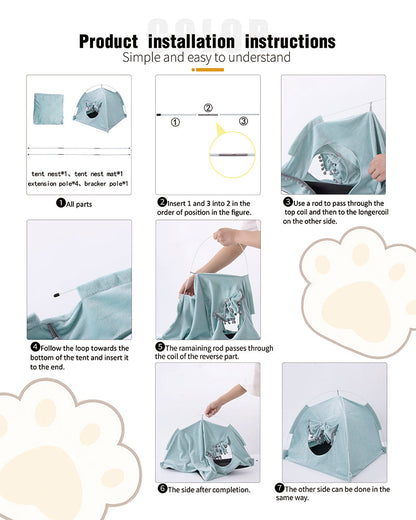 Step-by-step installation instructions for a product with illustrations and text.