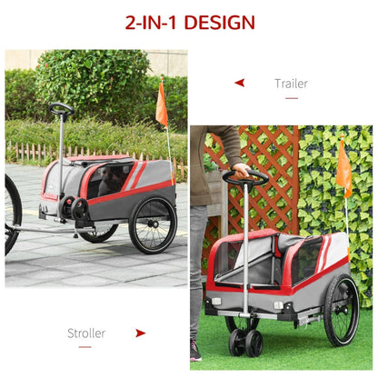 Pet Bike Trailer 2-in-1 Travel Stroller - Image 4