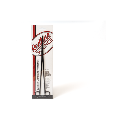 Redline Science 12-inch Ultralight Hemostat packaging on a white background