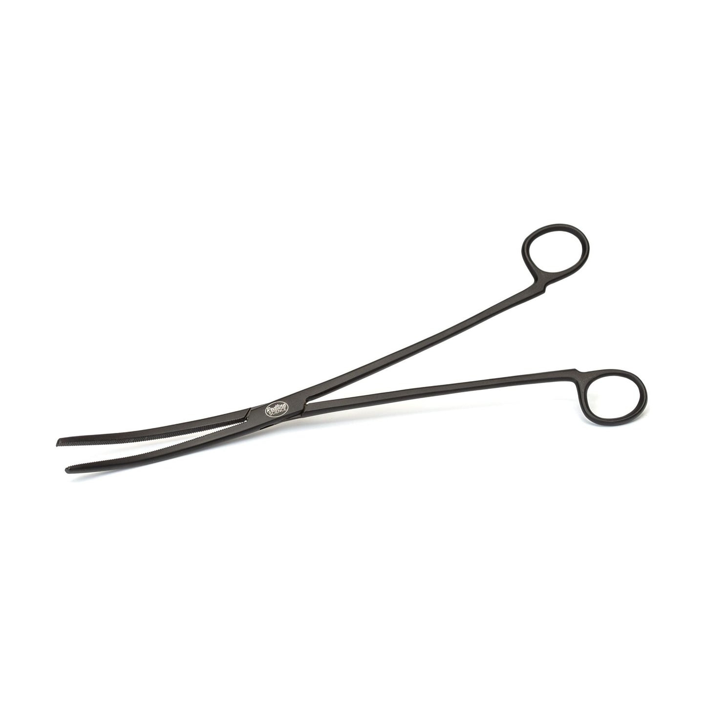 Black tongs on a white background
