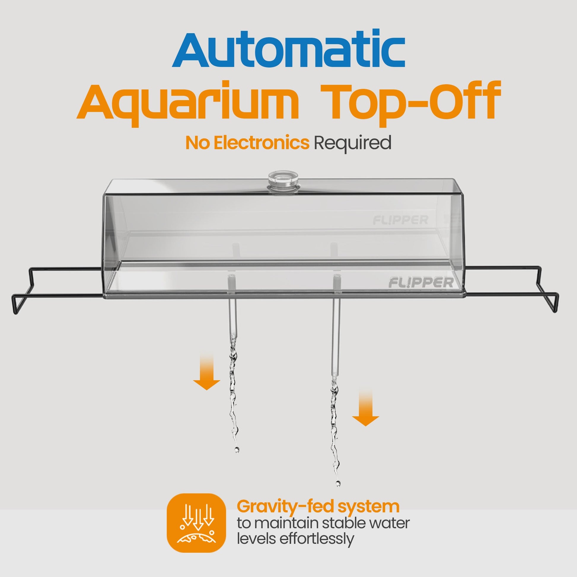 Automatic Aquarium Top-Off system with text on a gray background