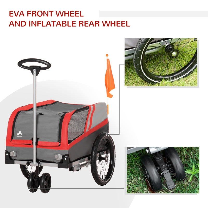 Pet Bike Trailer 2-in-1 Travel Stroller - Image 6