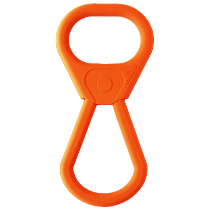 Orange plastic clip on a white background