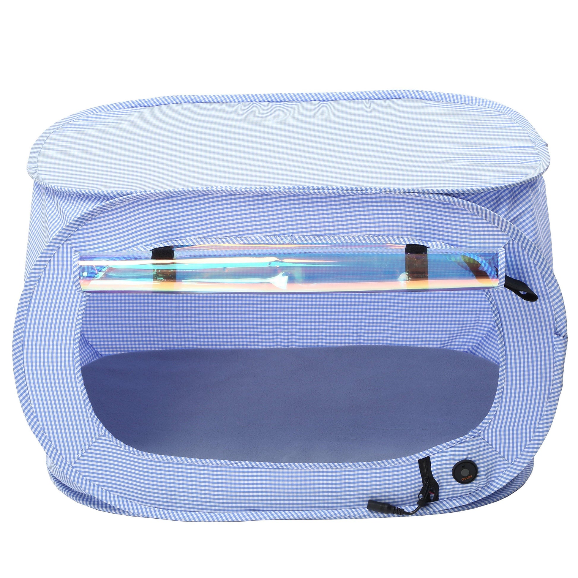 Blue tent on white background