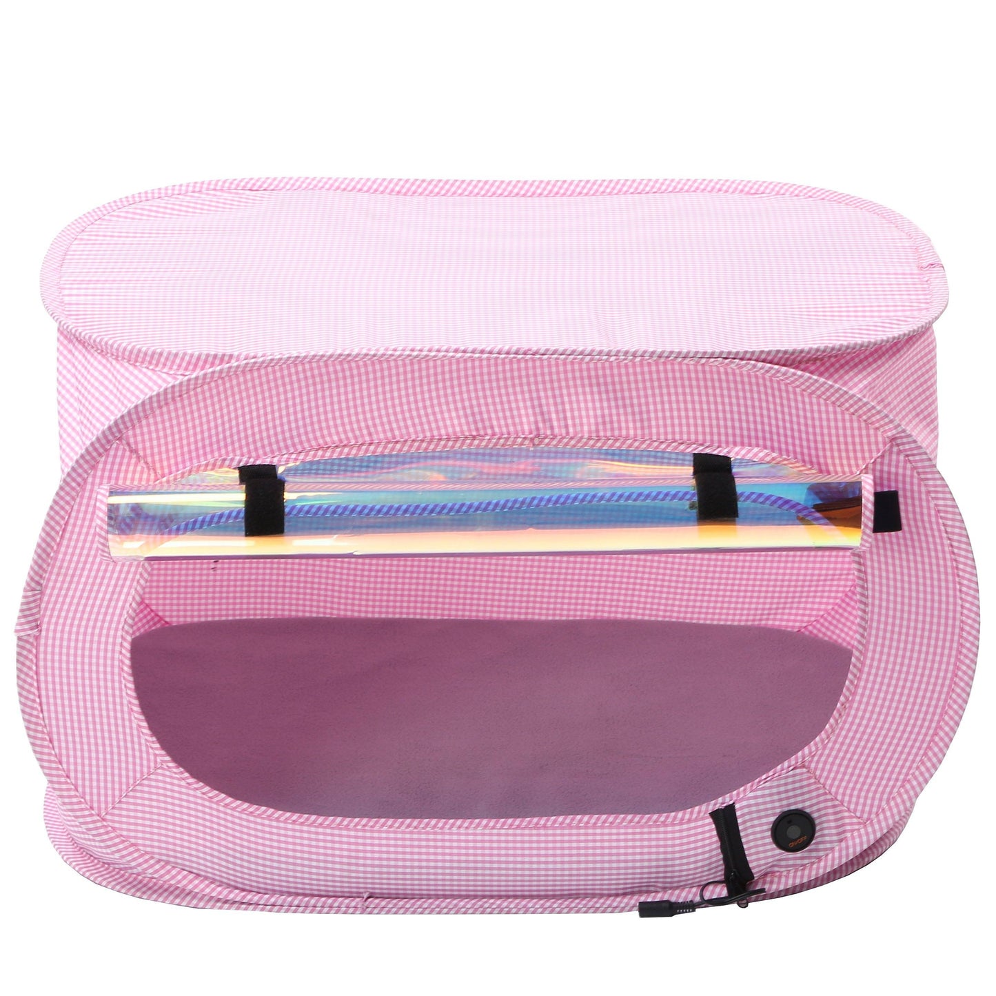 Pink tent on white background