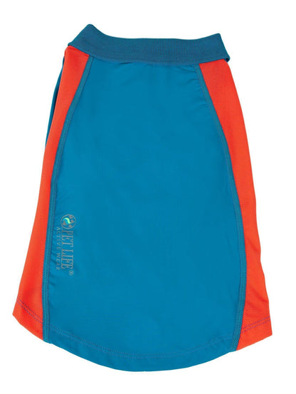 Blue and orange skirt on a white background