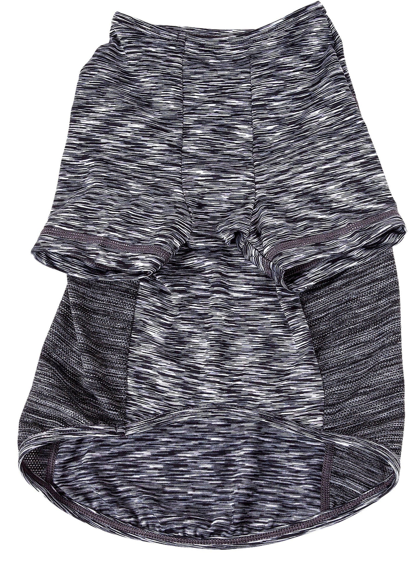 Black and gray marbled dog dress on a white background