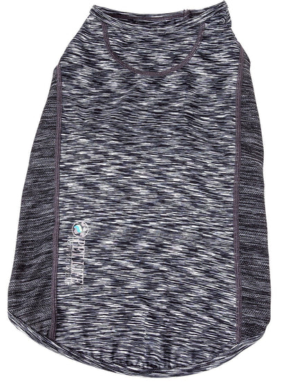 Dog shirt with a gray and black pattern on a white background