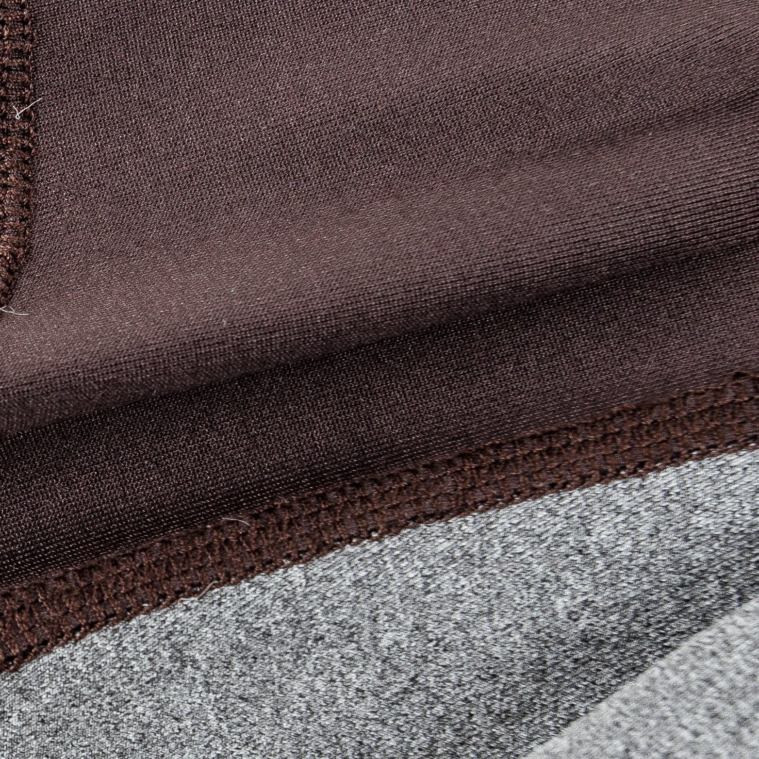 Close-up of brown fabric with a textured pattern