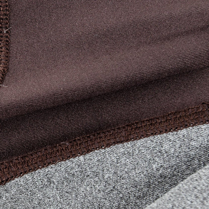 Close-up of brown fabric with a textured pattern