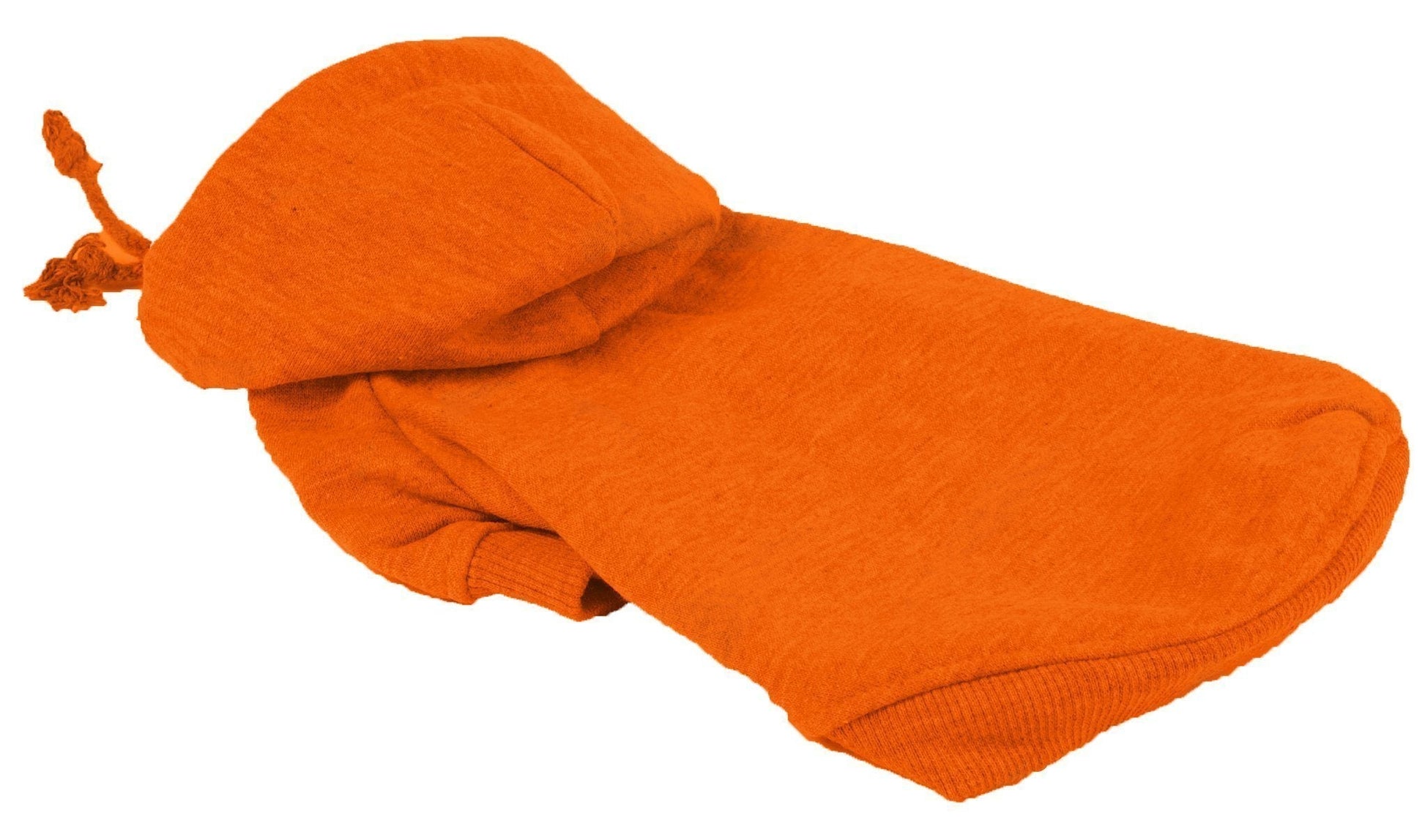 Orange dog hoodie on a white background