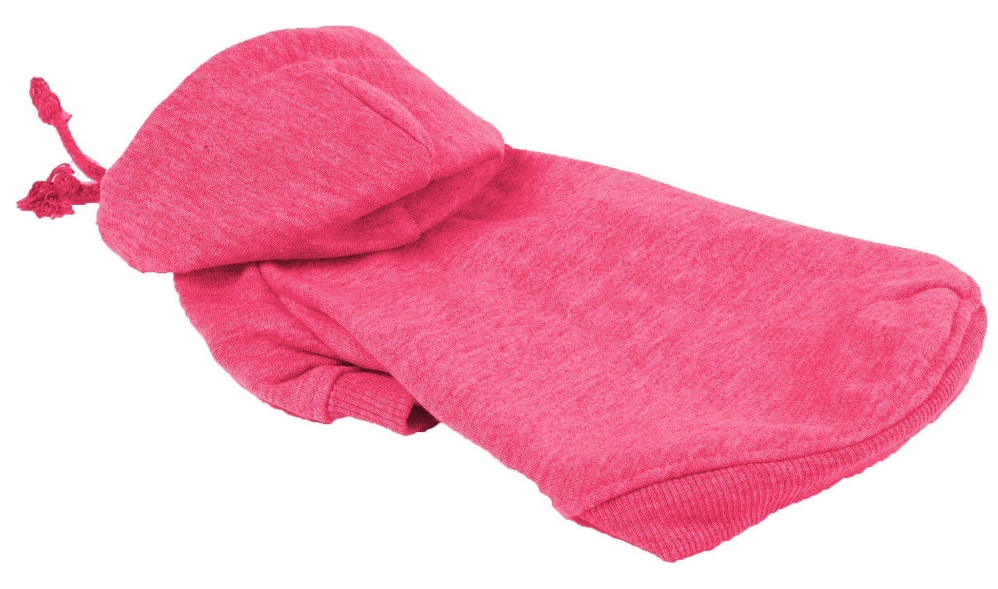 Pink dog hoodie on a white background