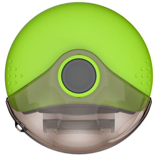 Green and gray hair trimmer on a white background