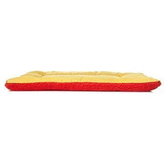 Yellow and red cushion on a white background