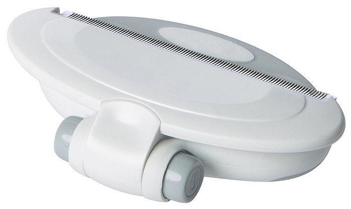 White ceiling light fixture on a white background