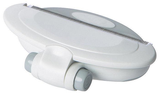 White ceiling light fixture on a white background