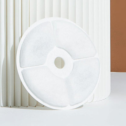 White circular filter on a white background