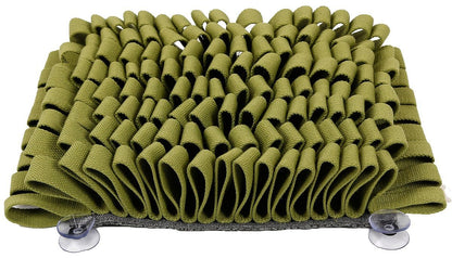 Green textured mat with suction cups on a white background